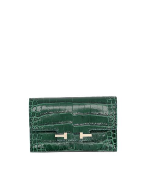 T-bar reptile-effect wallet