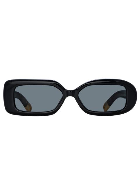 Rond Rectangular Sunglasses in Black