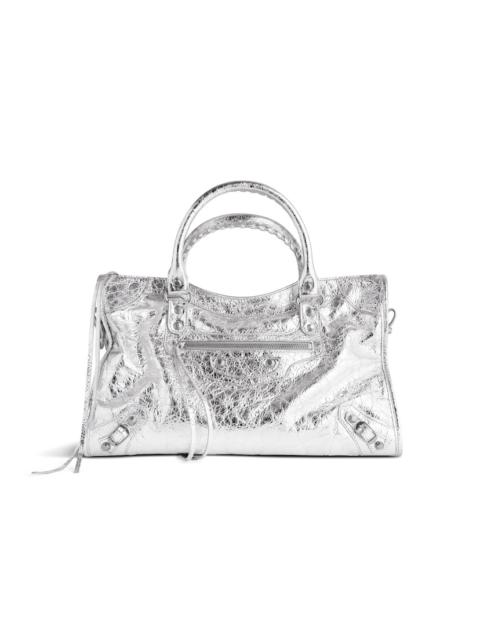 Women's Le City Medium Bag Metallized in Silver