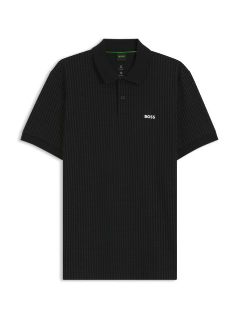 COTTON-PIQUÉ POLO SHIRT WITH ALL-OVER PRINT