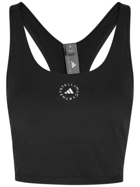 Adidas X Stella Mccartney Logo-print Stretch-jersey Running Crop top