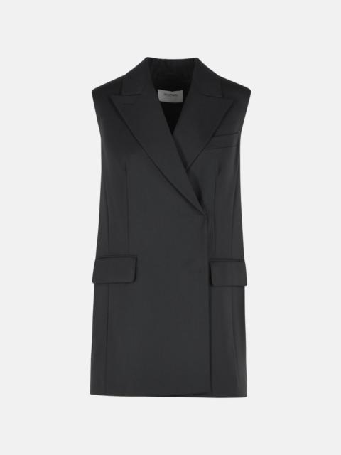 'ALBERO' BLACK VIRGIN WOOL BLEND VEST