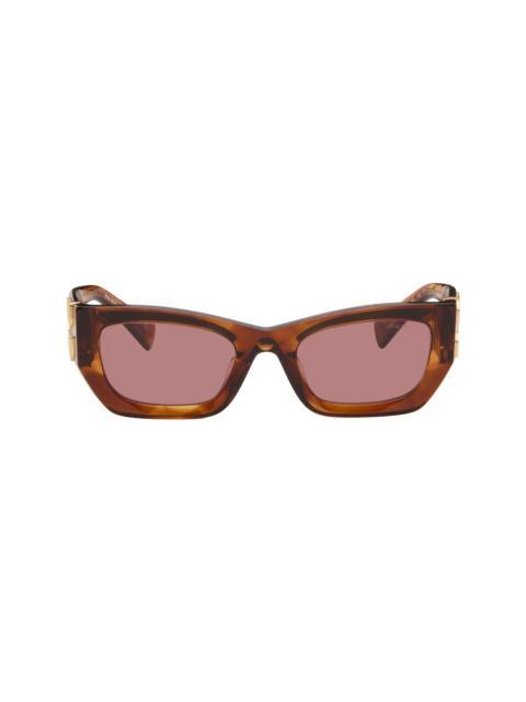 Brown Miu Glimpse Sunglasses