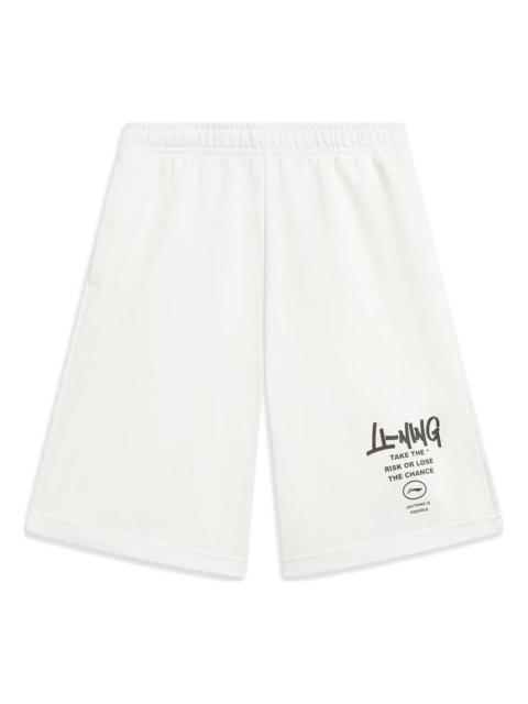 Li-Ning Anything Is Possible Graphic Straight Shorts 'White' AKST593-1