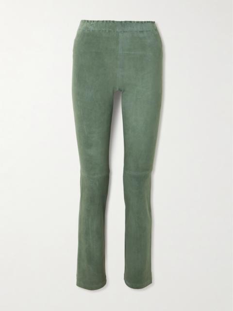 Jp Paneled Suede Flared Pants