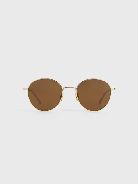 Round sunglasses gold