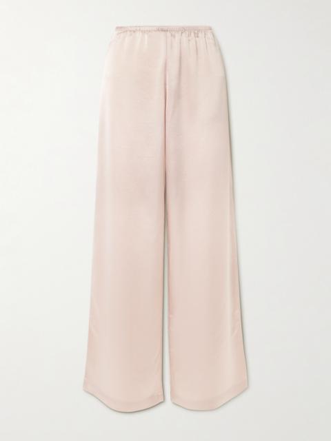 Barb Washed-satin Wide-leg Pants