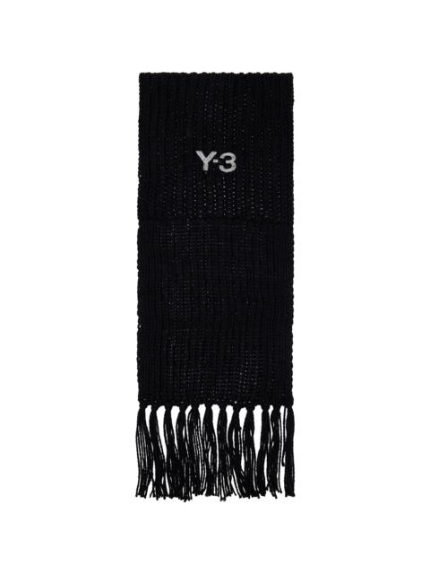 Black Oversized Chunky Knit Scarf