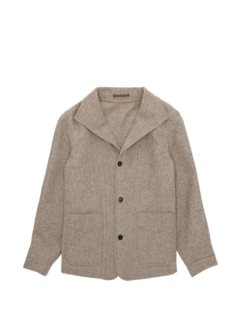 Scotland herringbone wool jacket