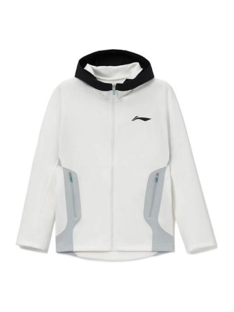 Li-Ning Professional Basketball Series Hooded Track Jacket 'Autumn White' AWDS105-1