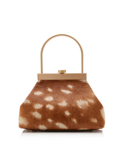 Estelle Calf Hair Top Handle Bag brown