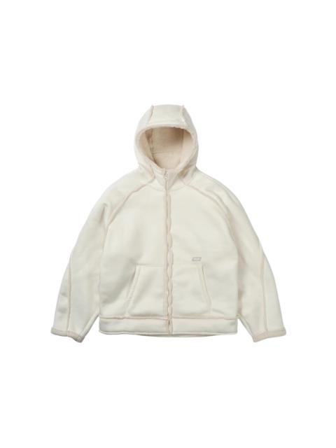 Palace Sherpa Faux Suede Hooded Jacket White