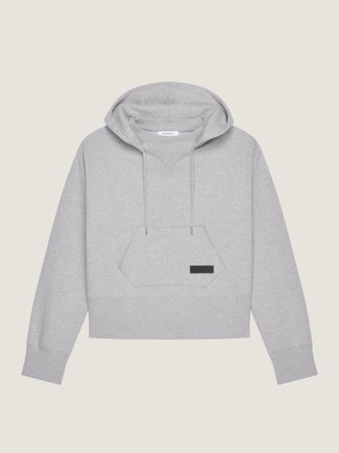 HOODIE IN FLEECE WITH GIVENCHY PATCH