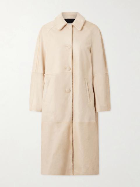 Paneled Calf Hair Coat