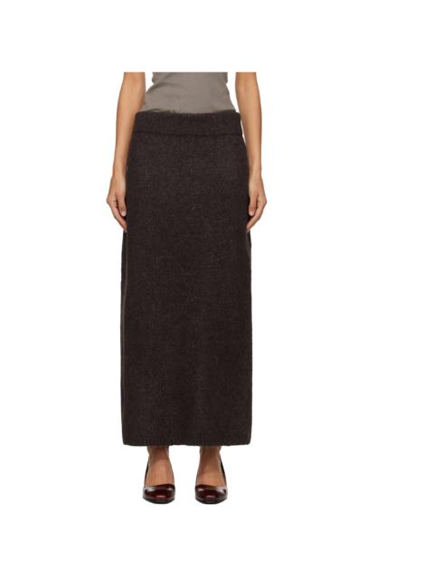 Brown Loft Pencil Midi Skirt