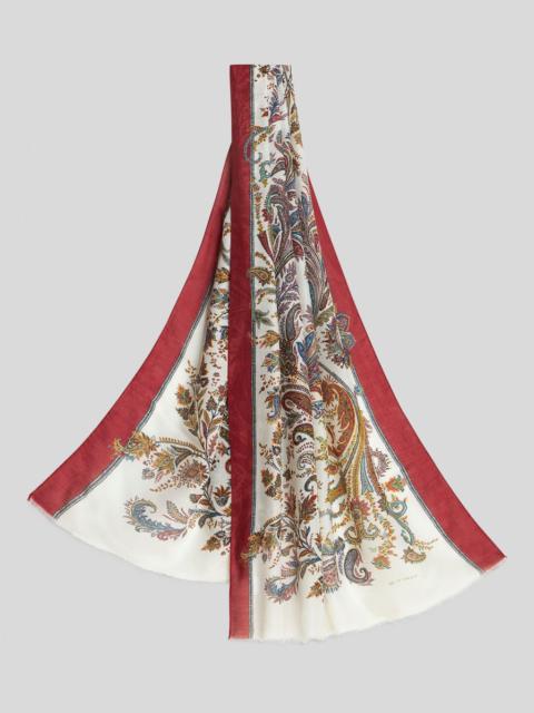 PAISLEY CASHMERE-BLEND SCARF