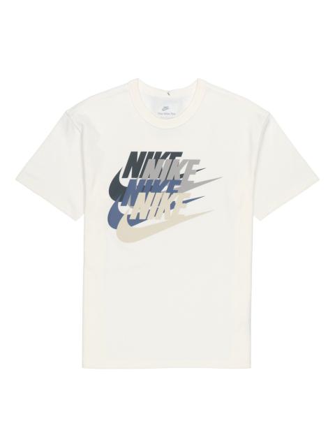 Men's Nike As Nsw Prem Ss Tee Athleisure Casual Sports Logo Printing Short Sleeve White T-Shirt DV33