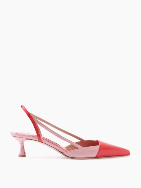 Leather Slingback Kitten Heels