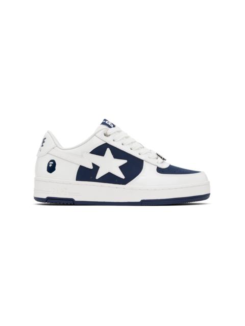 White & Navy  STA #6 Sneakers