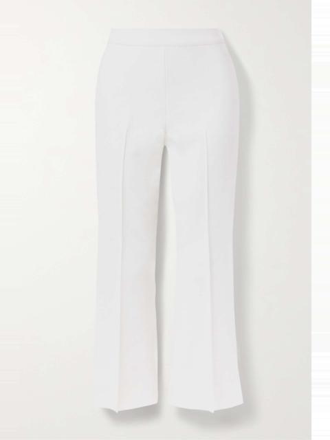 Kick cropped stretch-cotton flared pants