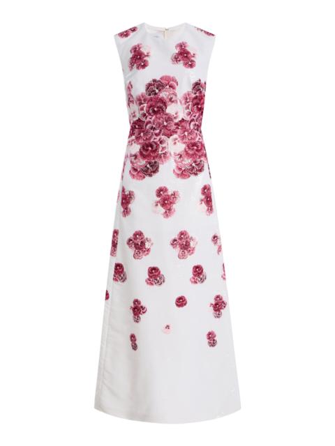 Embroidered Sequin Dress ivory