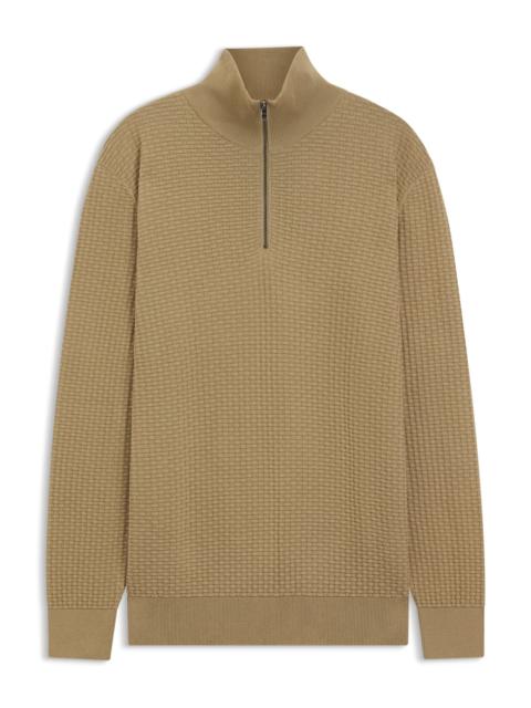 QUARTER-ZIP SWEATER IN COTTON