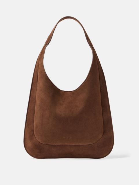 Midi suede shoulder bag