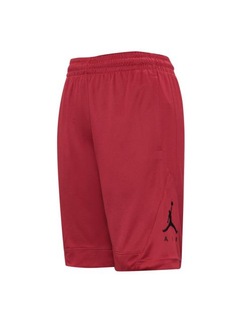 Air Jordan Rise Striped Triangle Logo Printing Quick Dry Knit Basketball Shorts Red BV5265-687