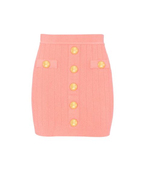 Knit skirt with buttons