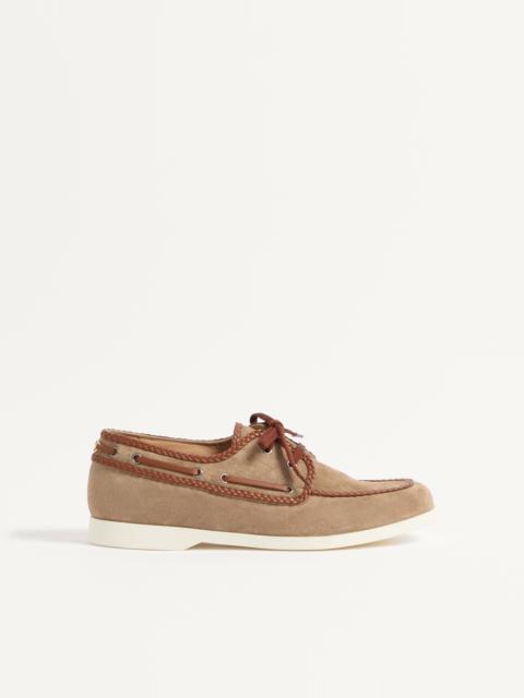 PALM AVENUE CRUST AND NAPPA LEATHER BOAT SHOE