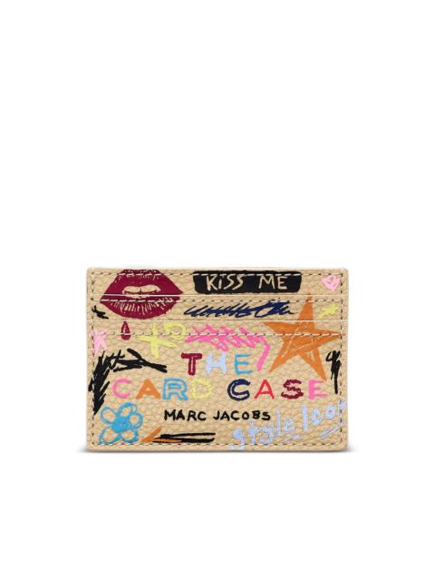 scribble leather card case