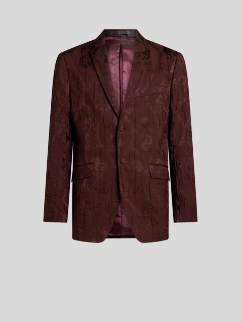 SINGLE-BREASTED WOOL-BLEND JACKET WITH PLEATING