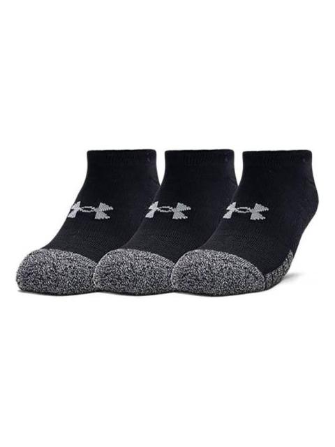 Under Armour HeatGear No Show Socks 3-Pack 'Black' 1346755-001