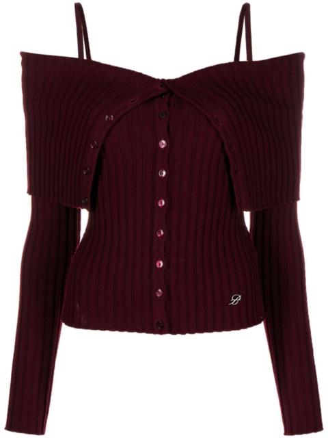 ribbed-knit wool top