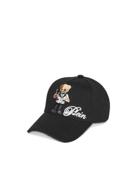 bear-embroidered baseball cap