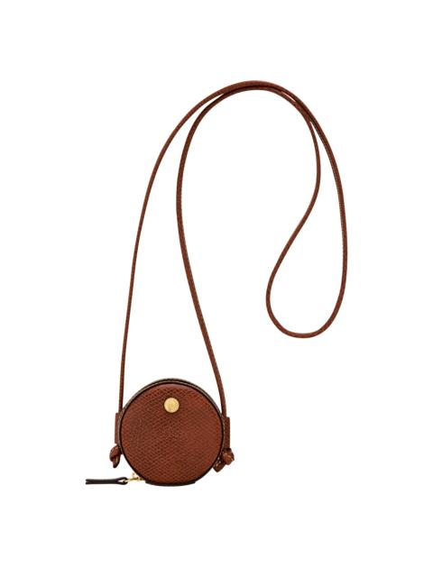 Épure Coin purse with cord Brown - Leather