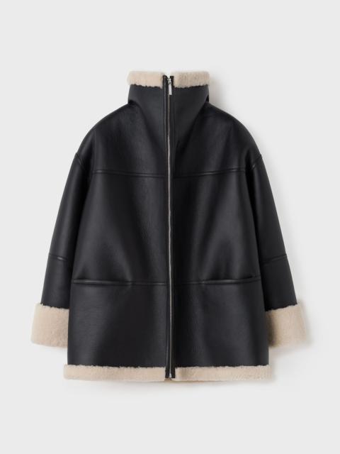 Signature shearling jacket black/off-white