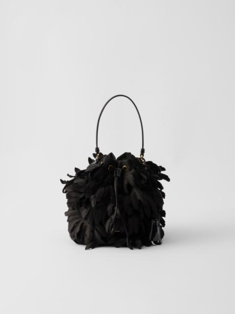 Satin and patent leather mini-bag