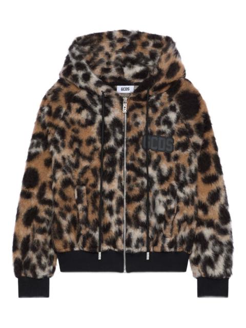 hooded animal-pattern jacket