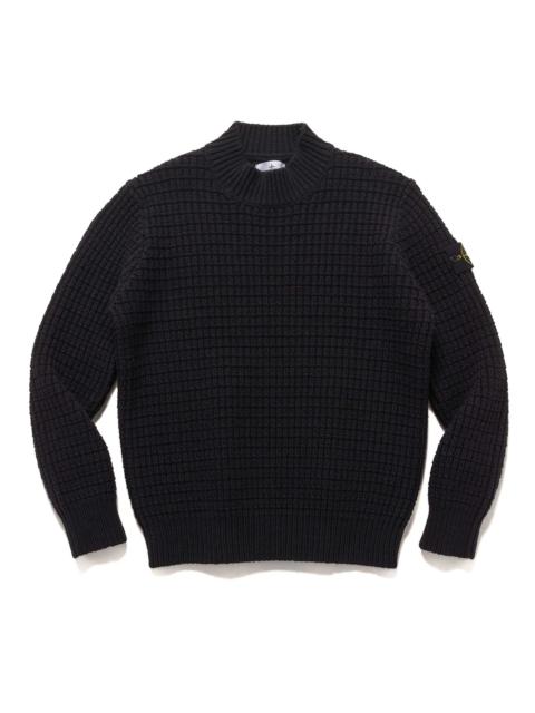 Double Weave Pure Wool Knit Sweater Black