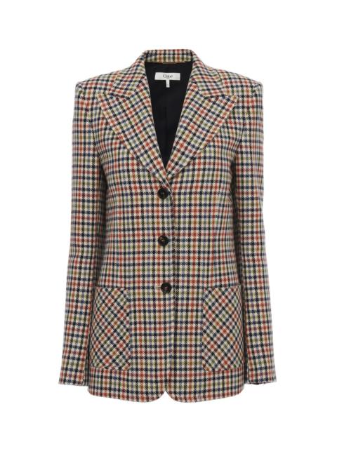 TAILORED JACKET IN CHECK WOOL
