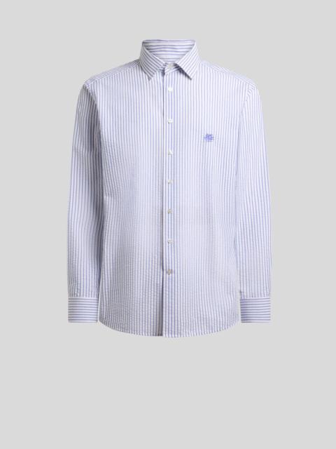 STRIPED COTTON SEERSUCKER SHIRT