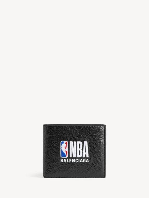 Men's Balenciaga | Nba Collaboration Cash Square Folded Wallet in Black