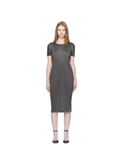 Gray Monthly Colors June Midi Dress