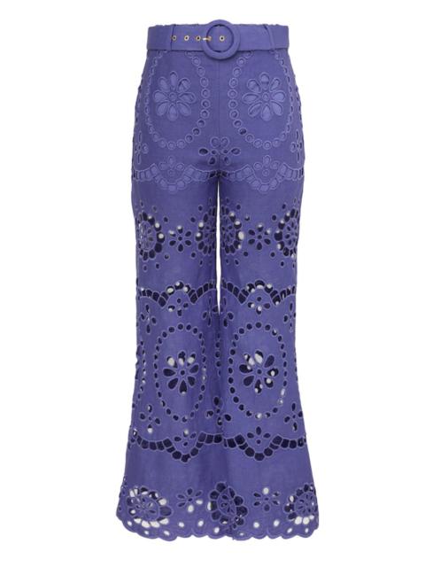 パンツ ZIMMERMANN Woman Pants Violet 1760PRS254 PPSLY Maxine Wide Leg Cropped Pant Purple Paisley Online | Zimmermann