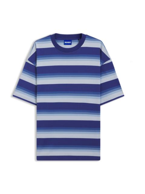 LOOSE-FIT T-SHIRT IN COTTON WITH BLOCK STRIPES