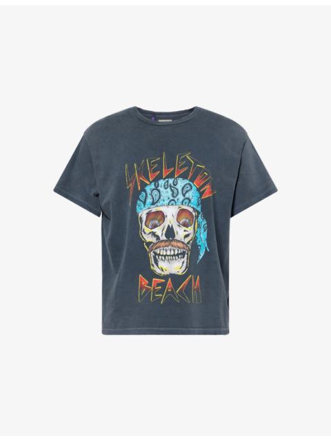 Skeleton Beach Graphic-Print Cotton T-Shirt