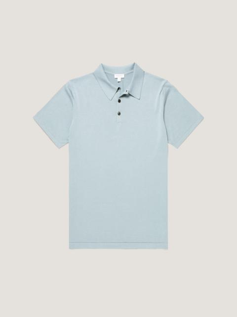 Sea Island Cotton Knit Polo Shirt