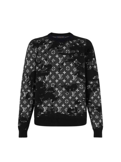 Distressed Monogram Crewneck