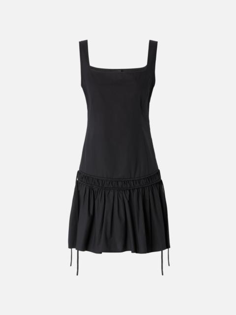 SHORT DRESS WITH GATHERING AND DRAWSTRING